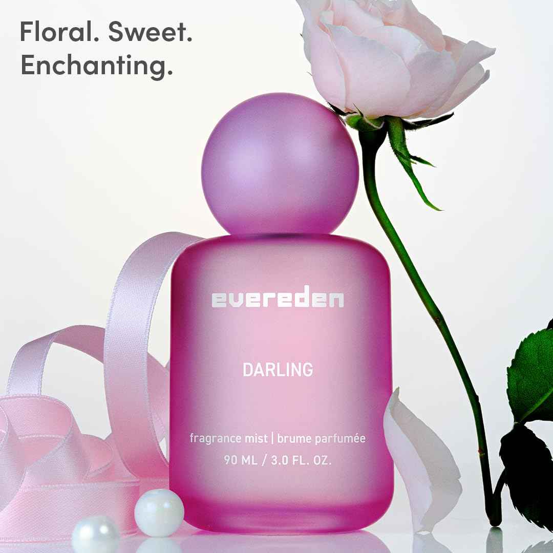 Evereden Fragrance Hair and Body Mist - Darling: Clean and Vegan Collectible Hair and Body Spray for Teen Girls - Amplify Your Self Expression with Iconic Scents in Aesthetic Bottles