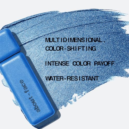 aboutface Fractal Glitter Eye Paint Above Santorini ? Smudge-Proof, Long-Lasting Liquid Eyeshadow ? Intense Sparkle with Mousse Texture ? Vegan, Cruelty-Free ? 0.13oz (Sapphire)
