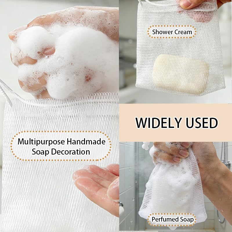 40 PCS Soap Saver Bags with Drawstring - Exfoliating Mesh
