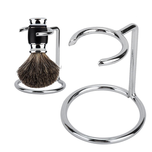 MAVIS LAVEN Stainless Steel Universal Men Shaving Brush Holder Safety Shaving Brush Holder Stand Storage Shaver Kit Organizer