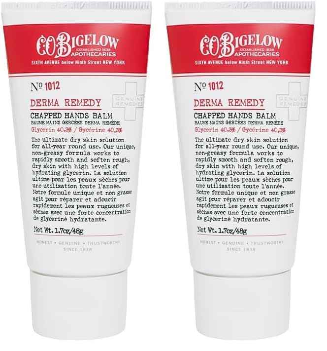 C.O. Bigelow Chapped Hands Balm, No. 1012 with Glycerin (40.3%) 1.7 oz, Hand Lotion Cream for Women and Men to Soften Dry Cracked Skin (Pack of 2)