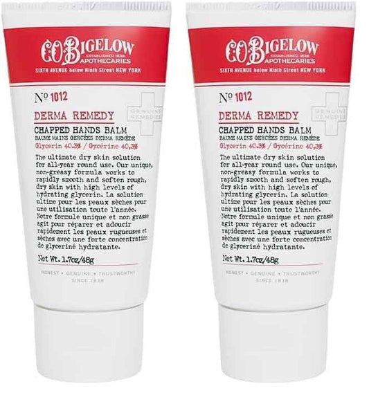 C.O. Bigelow Chapped Hands Balm, No. 1012 with Glycerin (40.3%) 1.7 oz, Hand Lotion Cream for Women and Men to Soften Dry Cracked Skin (Pack of 2)