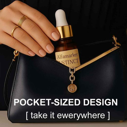 ALFAMARKER Perfumes for Women with Pheromones Instinct 10ml. Travel Perfume Oil for Woman. Pheromone Infused Long Lasting Fragrance for Her. Fresh Floral Fruity Scent.