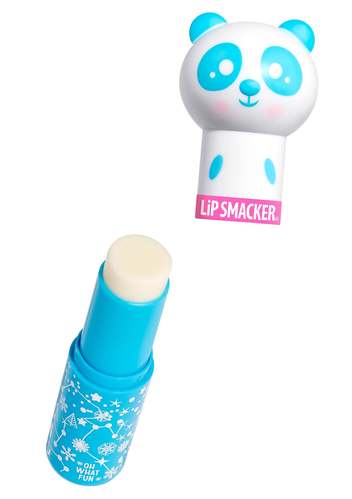 Lip Smacker Lippy Pals Panda Holiday, Flavored Moisturizing & Smoothing Soft Shine Lip Balm, Hydrating & Protecting Fun Tasty Flavors, Cruelty-Free & Vegan - Eggnog