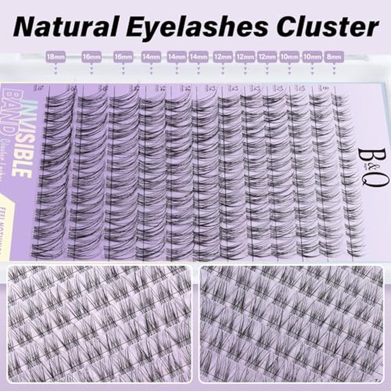 B&Q Flora Eyelash Cluster Kit - 120pcs DIY Natural Lashes