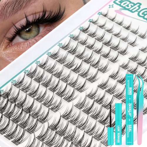 Manga Lash Clusters Kit 8-16mm C Curl with Bond, Seal & Remover
