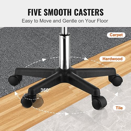 VEVOR Rolling Stool with Wheels 400LBS Weight Capacity Adjustable