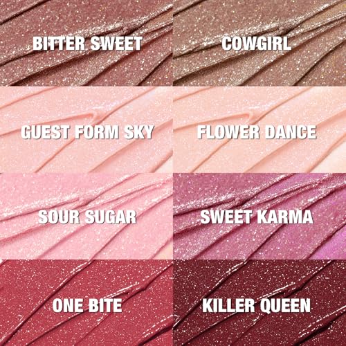 FOCALLURE Pink Glitter Lipstick - Long-Lasting Shimmer