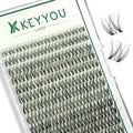 KEYYOULASH Lash Clusters Manga Lash Extension C Curl 144pcs 8-18mm Wispy Eyelash Clusters Natural Volume Eyelash Extensions Individual Lashes DIY at Home(KY05,D-8-16MIX)