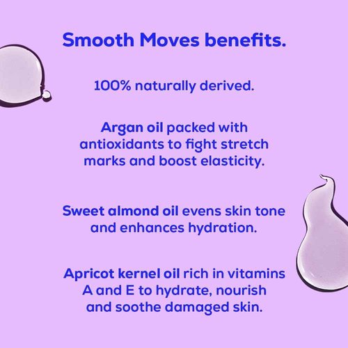 Bloom & Blossom Smooth Moves Stretch Mark Oil | 150ml Pregnancy Oil for Stretch Mark Prevention | Natural Argan & Sweet Almond Oil | Maternity Skincare | Vegan, UK Made