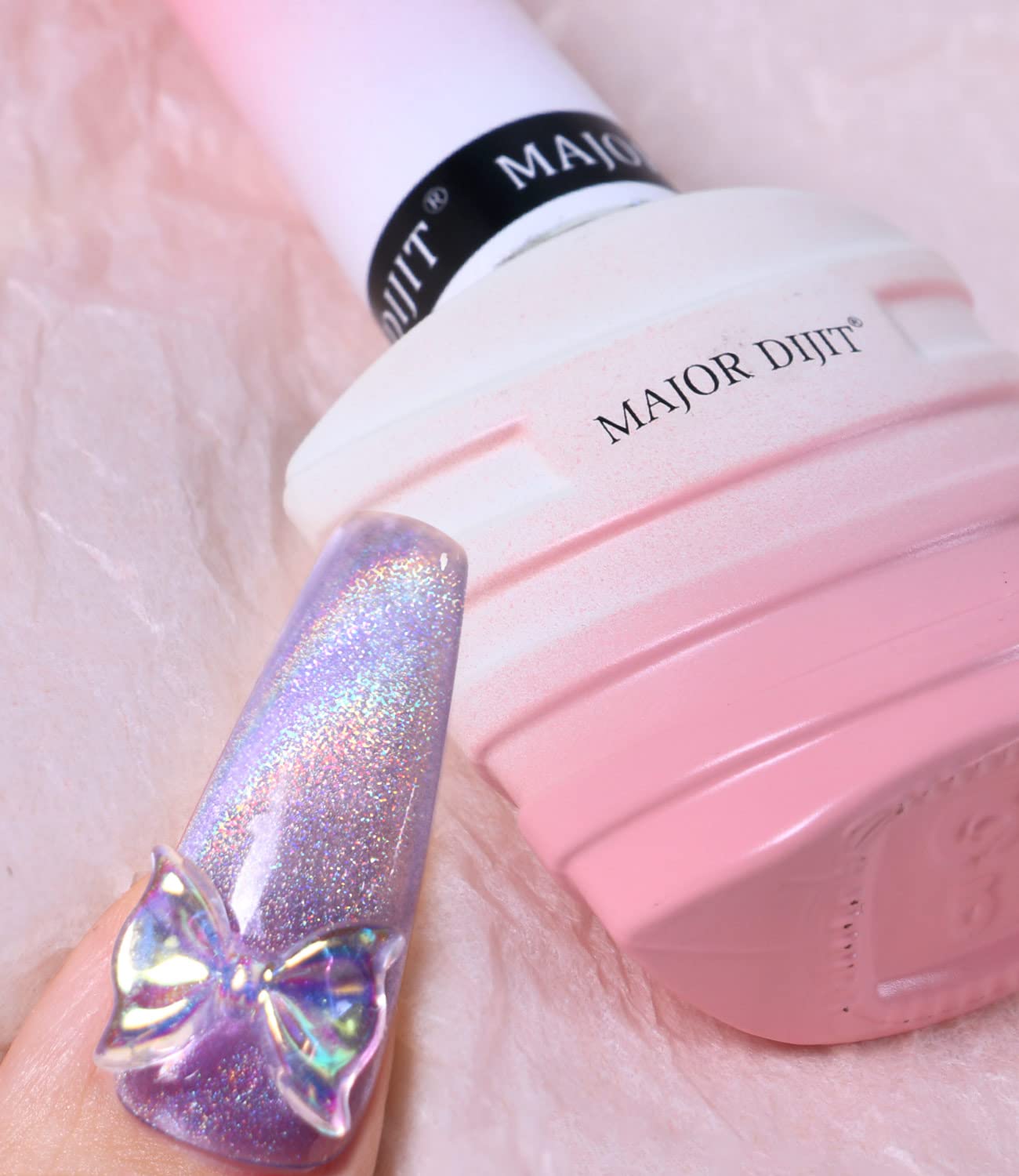 Gel Nail Polish 15ml/0.5fl oz Holographic Purple 9D Cat Eye Shiny Glitter Soak Off Nail Polish with Magnetic Stick for Nail Salon