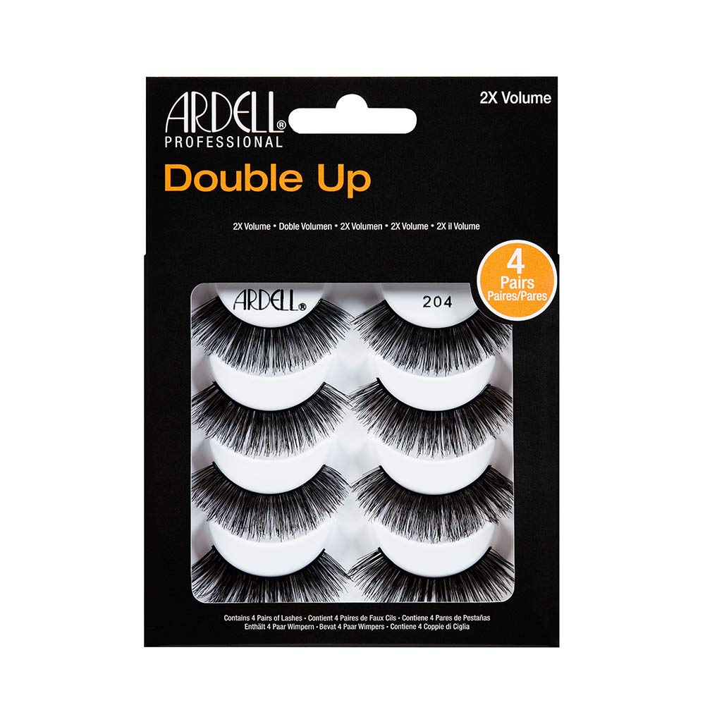 Ardell False Eyelashes 4 Pack Double Up 204, 1 pack (4 pairs per pack)