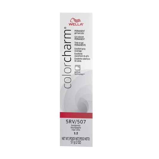COLORCHARM Permanent Gel, Hair Color for Gray Coverage, 5RV Burgundy