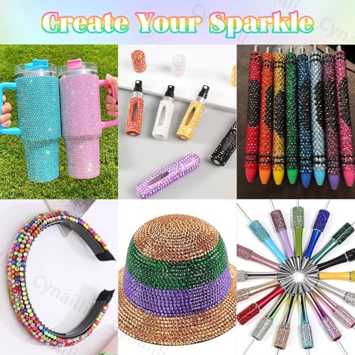 15000 Pcs 3mm Flatback Rhinestones Bedazzling Kit - Multicolor