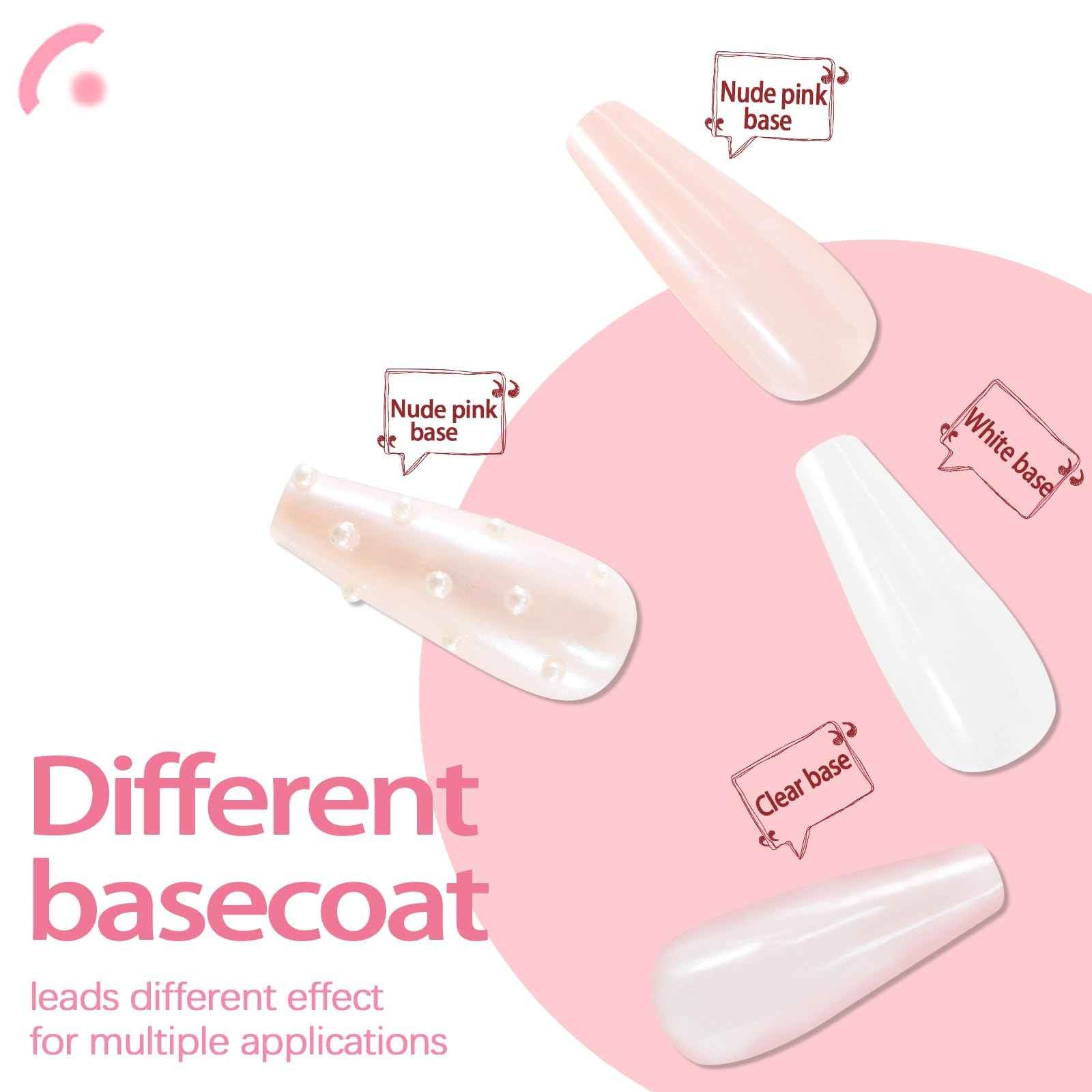 Allstarry White Pearl Chrome Nail Powder, Iridescent Aurora Powder Metallic Mirror Effect Glitter Powder Pearlescent Ice Transparent Mermaid Pigment Pearl Glitter Dust Kit for Nail Art Decoration