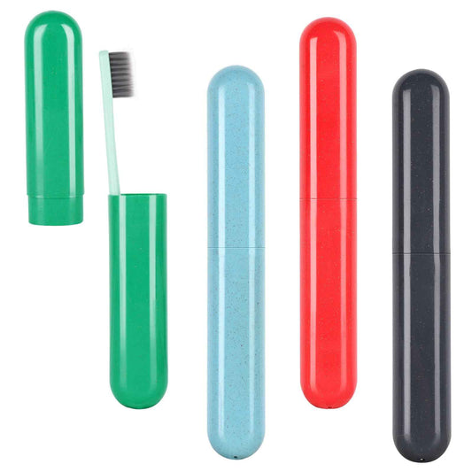 Hooqict 4 Pack Travel Toothbrush Case Portable Travel Toothbrush Holder Plastic Toothbrush Container Protector Cover for Traveling, Camping, Home, School, Business