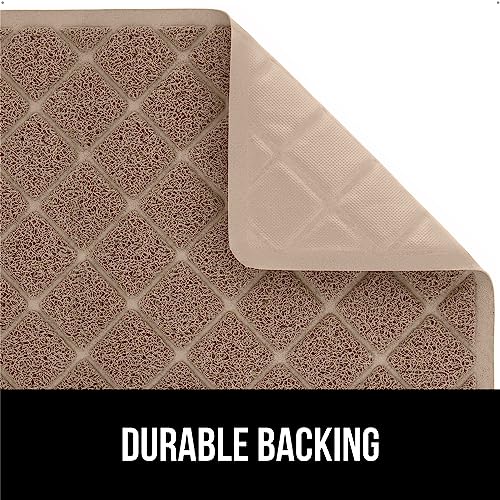 The Original Gorilla Grip Water Resistant Cat Litter Box Trapping Mat, Easy Clean, Textured Backing, Traps Mess for Cleaner Floors, Less Waste, Stays in Place for Cats, Soft on Paws, 30x20 Beige