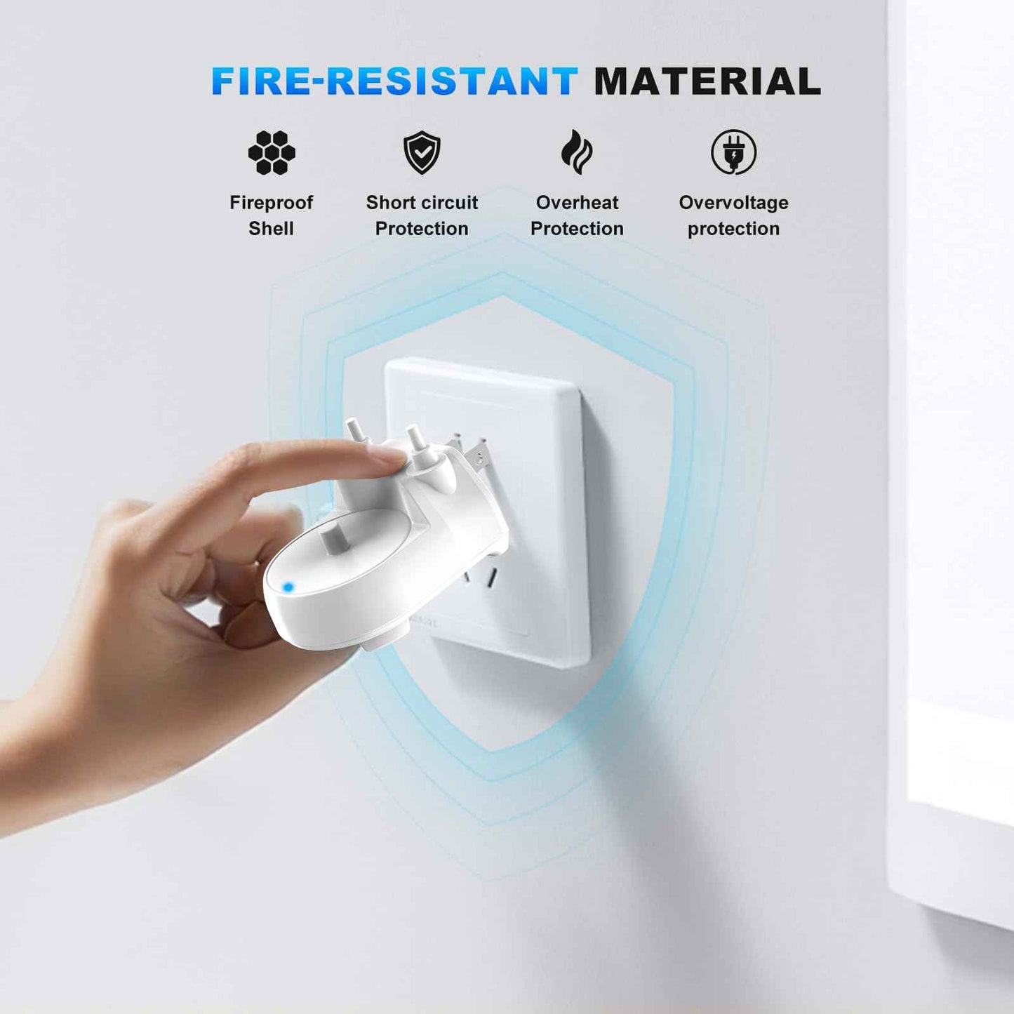 Replacement Charger Base for Philips Sonicare Electric Toothbrush Charger Base for HX6100/HX4100/HX3000/HX6000/HX8000/HX9000 Series US Plug Direct Wall Charger Hygienic White