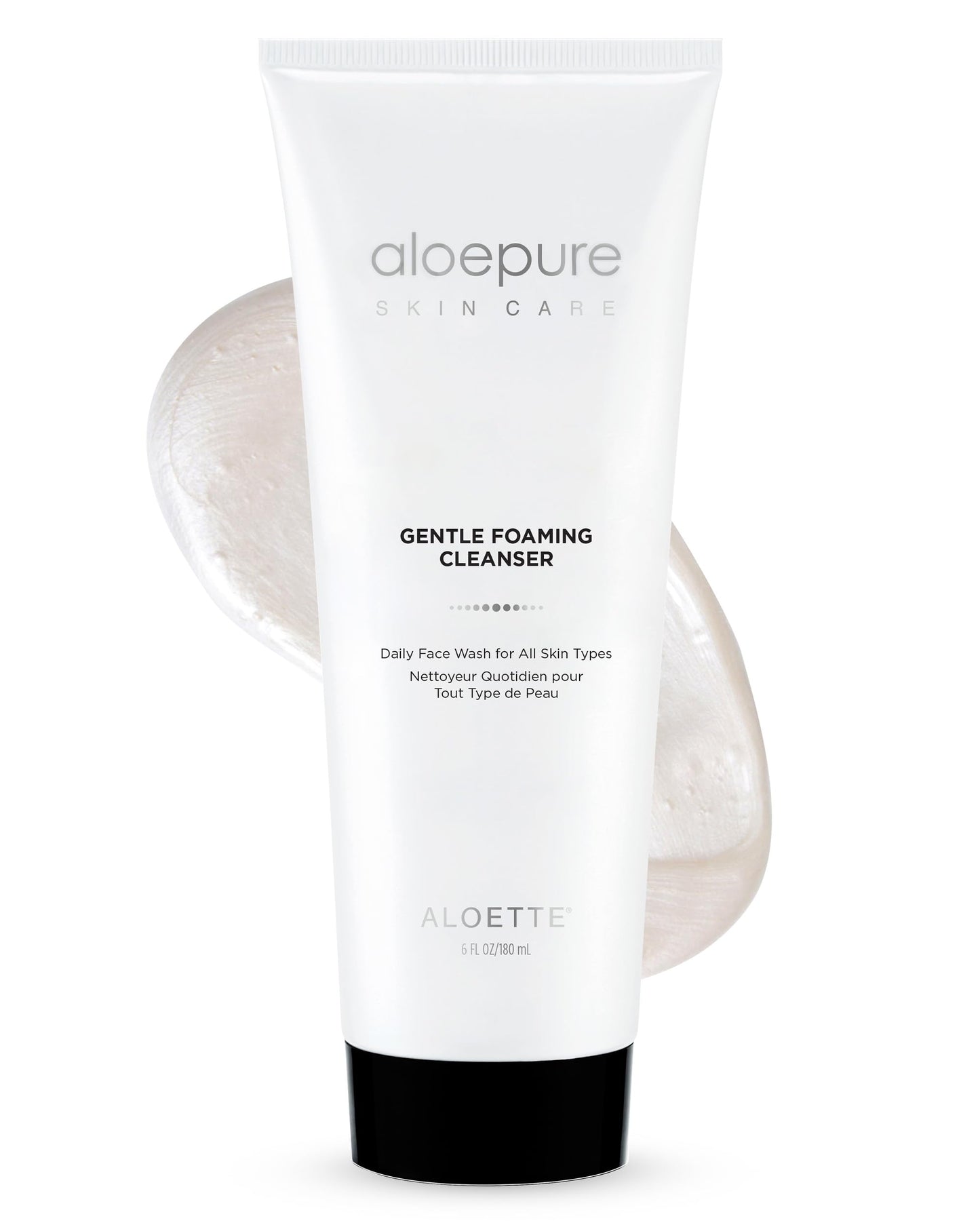 Aloette Gentle Foaming Facial Cleanser - Moisturizing Face Wash for Women & Men - Facewash Skin Cleanser Rejuvenates & Replenishes Natural Moisture, Facial Cleansing for All Skin Types - 6 Fl Oz