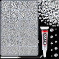Silver Resin Rhinestones 25000pcs Crafting Kit with Glue - Large Pack, 2-6mm