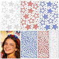 4th of July Star Face Gems - 6 Sheets Self-Adhesive Rhinestones