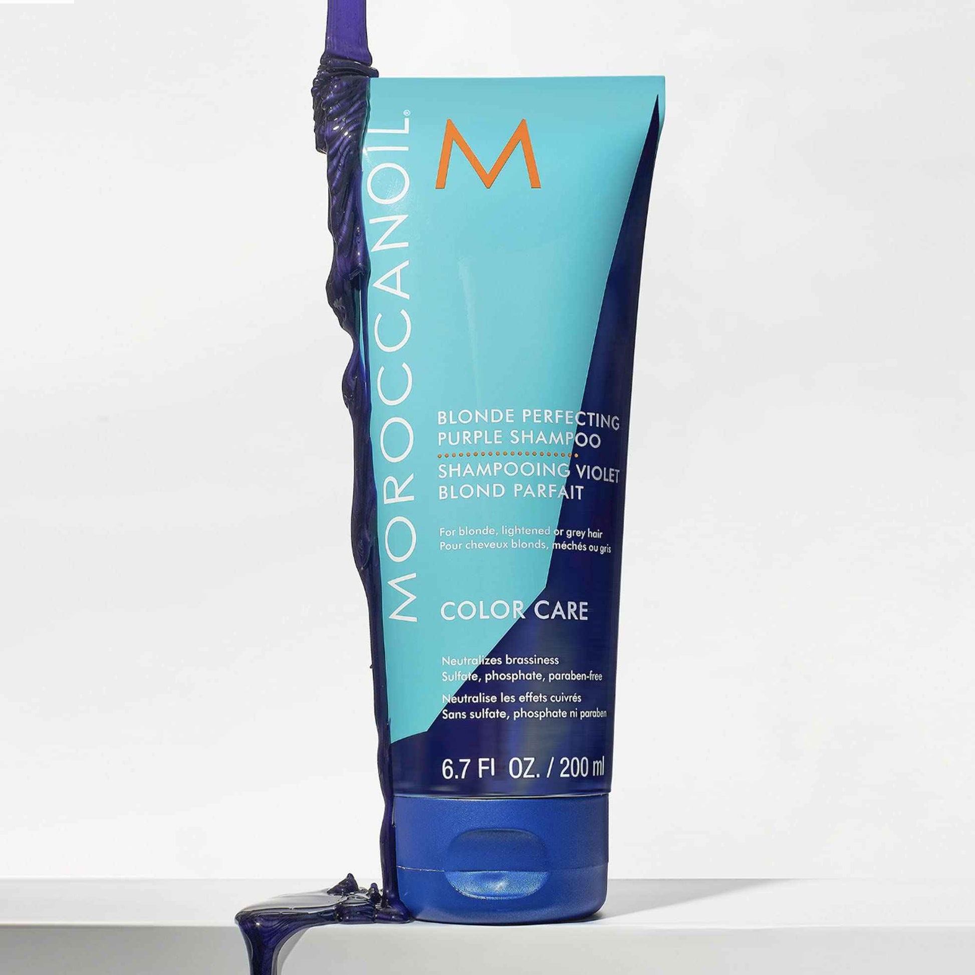 Moroccanoil Blonde Perfecting Purple Shampoo, 6.7 Fl Oz