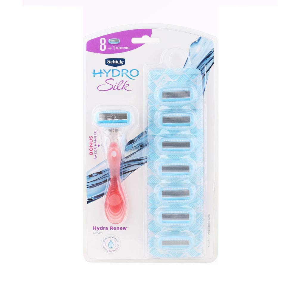 Schick HYDRO Silk Women's Razor 1 Handle + 8 Cartridges