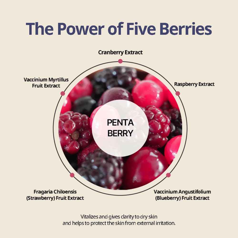 HEVEBLUE Penta Berry Panthenol Repair Peel Pad - 70 Pads, Vegan, Biodegradable, Toner Pad, Exfoliating, Refine Skin Texture, Strengthening Skin Barrier, Low Irritation, Hypoallergenic