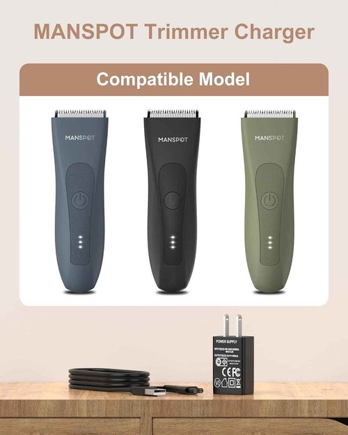 5V Power Cord for MANSPOT Shaver Charger Cord for MANSPOT Trimmer AC Power Adapter Electric Clipper Replacement VHBW