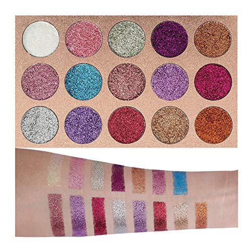 BestLand 15 Colors Glitter Eyeshadow Palette Waterproof