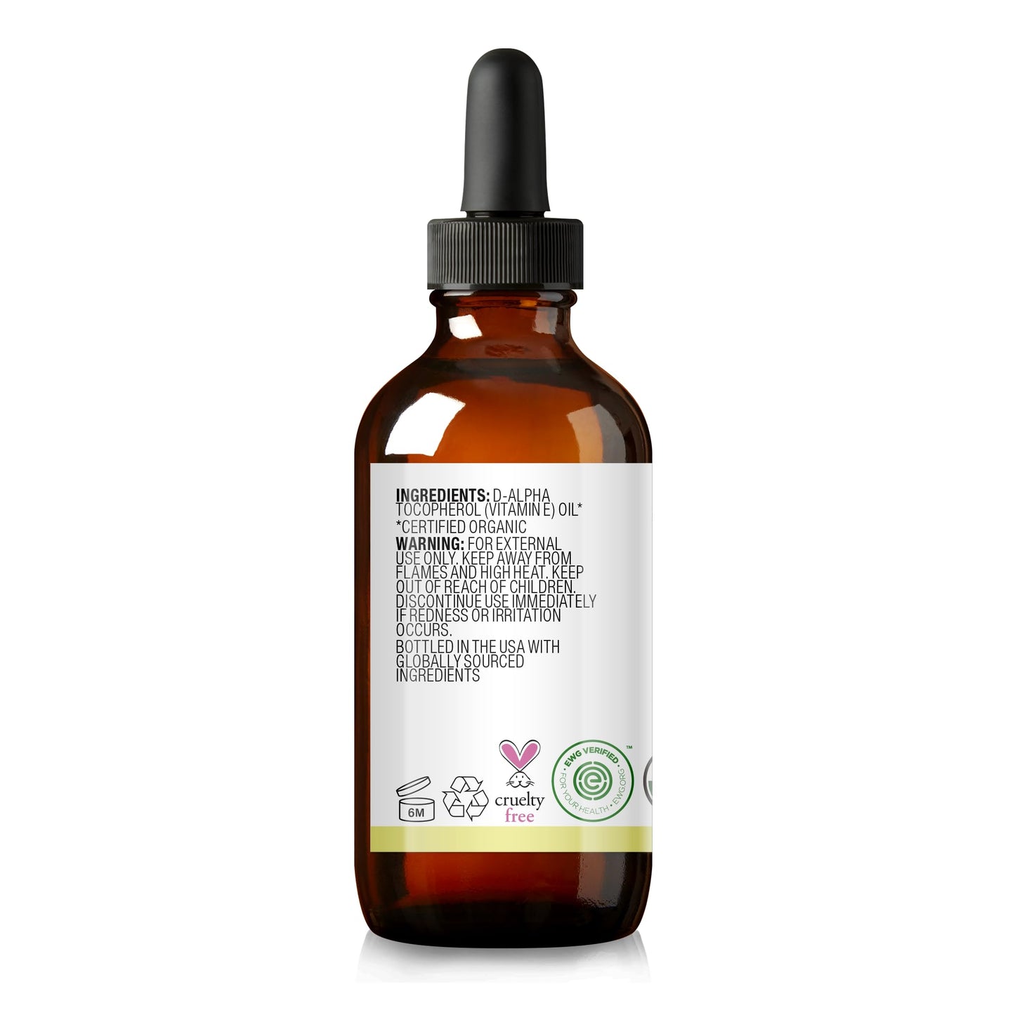 Cliganic Organic Pure Vitamin E Oil (2oz) for Skin, Hair & Face - 46,000 IU