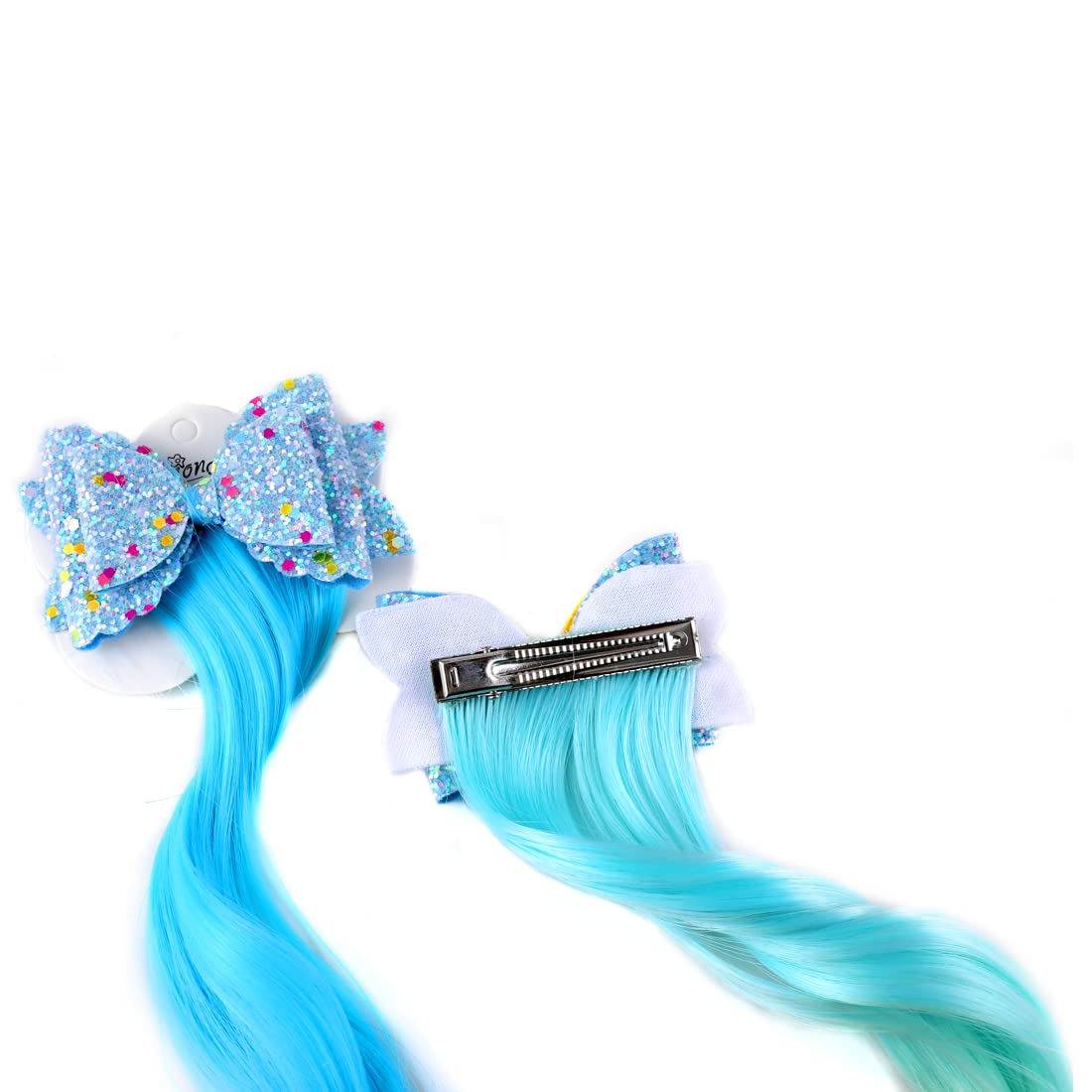 Kids Colored Hair Extension Clips for Girls Party Hair Accessories Gifts for Little Girls Toddlers Teenagers 3 Pack