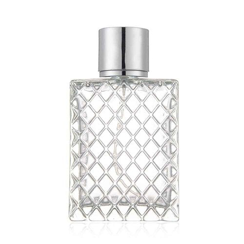 ccHuDE 100ml 3.4Oz Clear Glass Spray Bottles Empty Square Perfume Fine Mist Atomizer Refillable Essential Oil Container for Travel