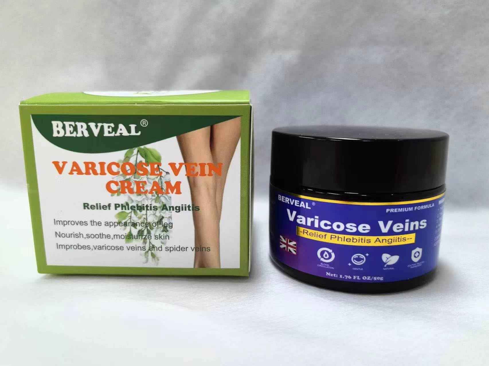 BERVEAL 3 Pack Varicose Veins & Spider Veins Repair Cream, Improve Blood Circulation, Leg Treatment Cream (1.76 OZ) (3)