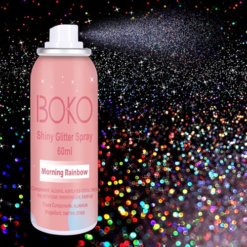 Boko Holographic Silver Body Glitter Spray 60ML