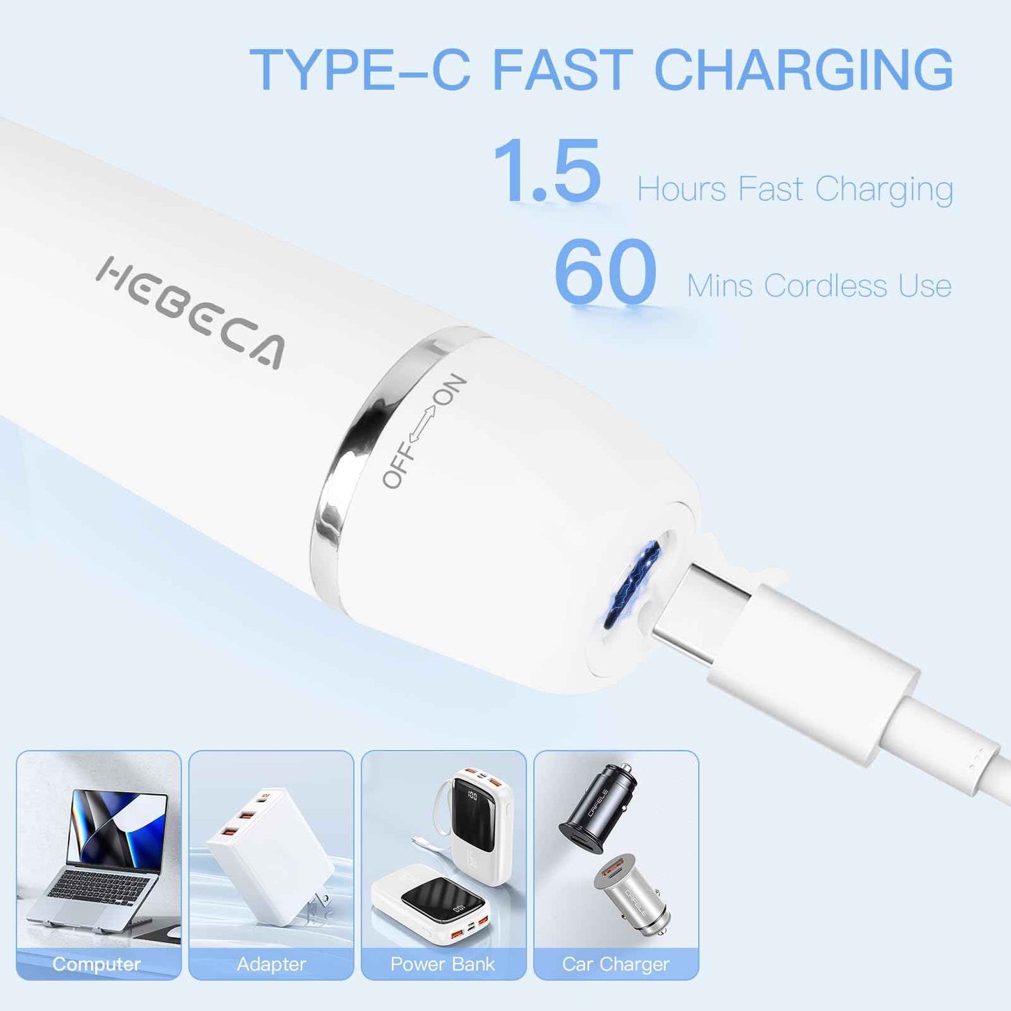 HEBECA Nose Hair Trimmer for Women and Men, 3-in-1 Electric Facial Hair Removal Rechargeable Portble Waterproof Face Shaver Razor for Nose Ear Eyebrow Peach-Fuzz Lips Chin FT3001