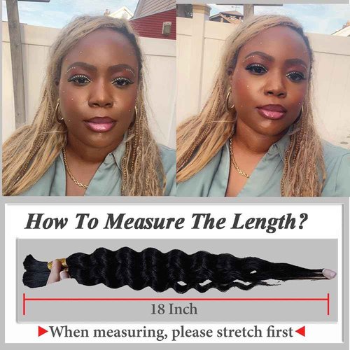 Deep Wave Bulk Human Hair For Braiding 16 Inch 100g/2Bundles No Weft Human Braiding Hair Extensions For Braids Honey Blonde Deep Wave Curly Bulk Human Hair 12A Wet And Wavy Human Hair Braiding Hair