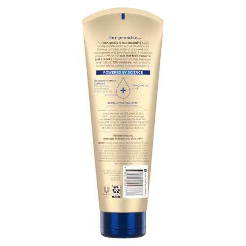 Vaseline Radiant X Firm & Restore with Pro-Retinol, Niacinamide & Coconut Oil, Nourishing Body Lotion 8 oz