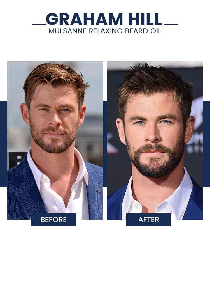 Graham Hill Mulsanne Relaxing Beard Oil for Men - 30ml | Nourishing Beard Growth Oil with Cold-Pressed Jojoba, Prickly Pear, and Mint - Vegan, Beard Oil for Glossy Smooth Beard and Mustache