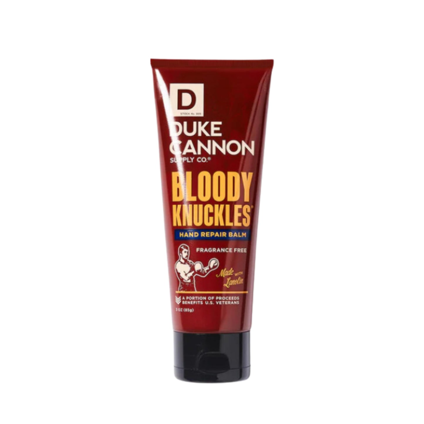 Duke Cannon Bloody Knuckles Hand Repair Balm - Travel Size Tube, 3 oz, Unscented, Non-Greasy Moisturizer for Dry, Cracked Hands (4 Pack)