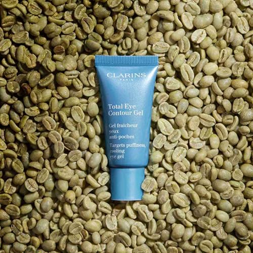 Clarins Total Eye Contour Gel | Cooling Eye Gel | Visibly Reduces Dark Circles and Puffiness | Refreshes, Hydrates and Soothes | Blend Of Natural Ingredients | All Skin Types | 0.6 Ounces