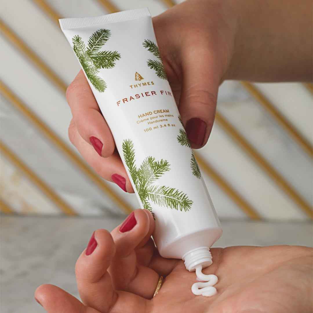 Thymes Frasier Fir Hand Cream - Hand Moisturizer for Dry Skin (3 fl oz)