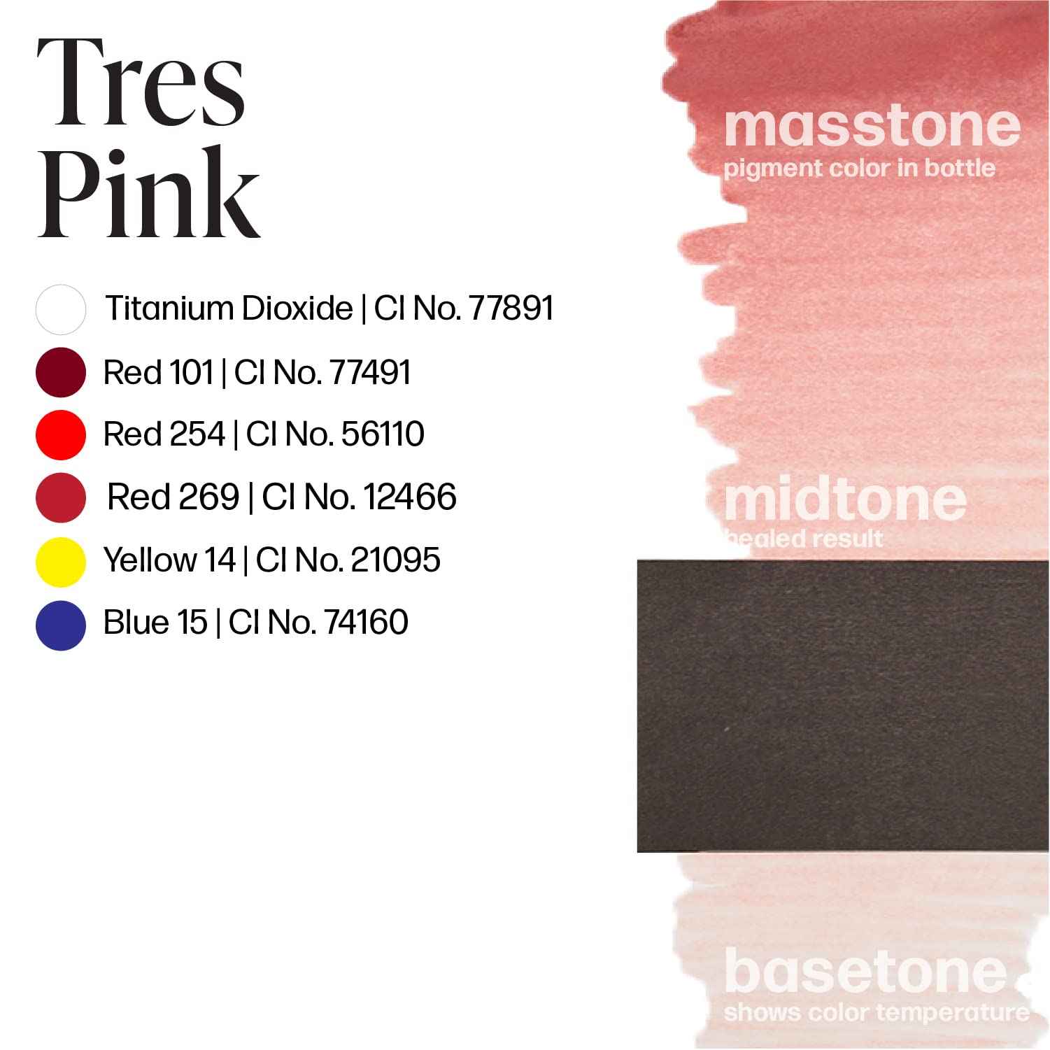 Perma Blend Tres Pink - Medium Pink Tattoo Ink for Permanent Makeup - Lip Blush Microblading Ink to Enhance Lip Color - Lip Blushing & Lip Tattoo Supplies - Vegan (0.5 oz)