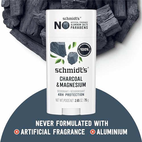Schmidt's Charcoal & Magnesium Aluminum-Free Deodorant, 48-Hour