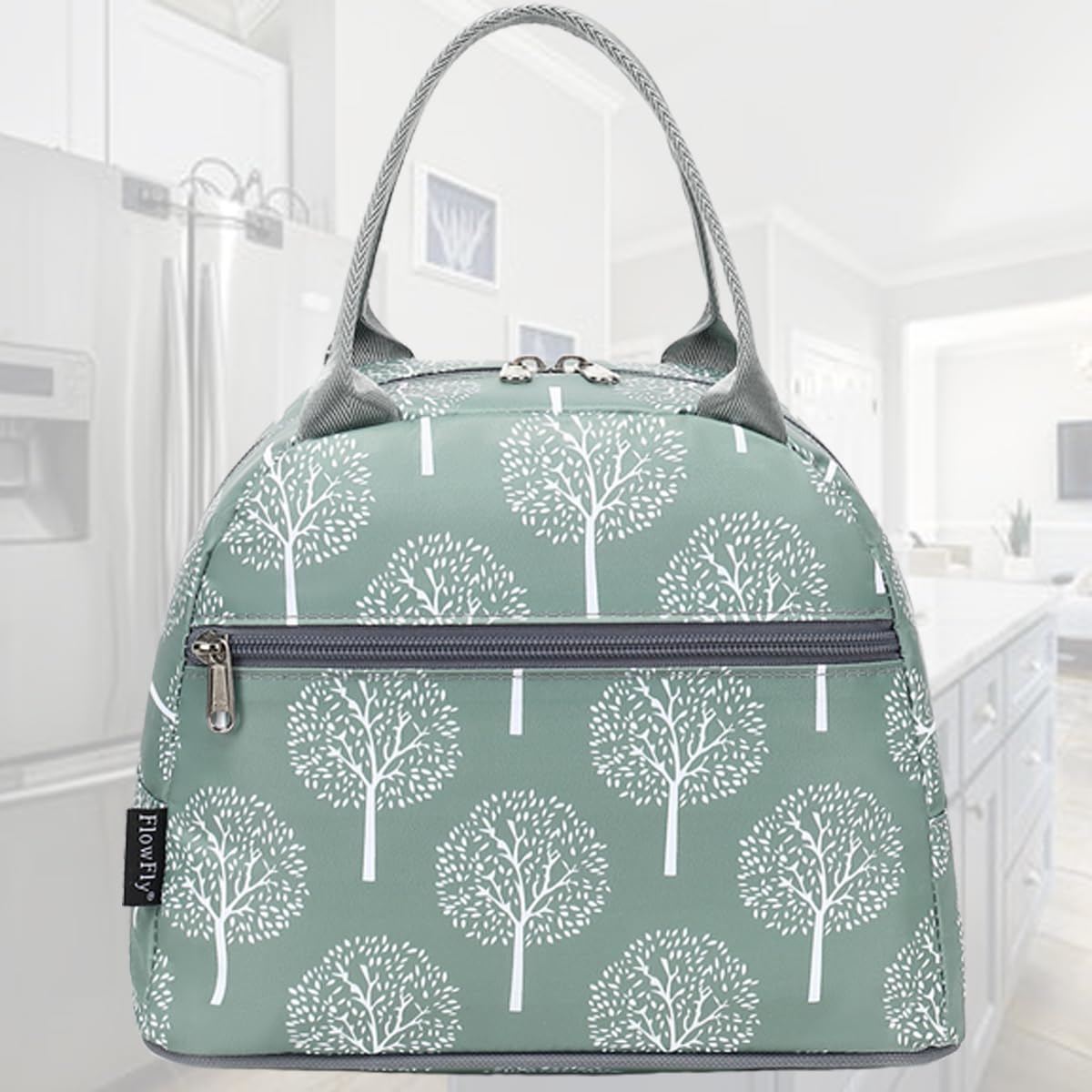 FlowFly Lunch Bag Tote Bag Lunch Organizer Lunch Holder Insulated Lunch Cooler Bag for Women/Men,Dandelion