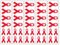 Red Ribbon Temporary Tattoos 40 Pack HIV AIDS Awareness