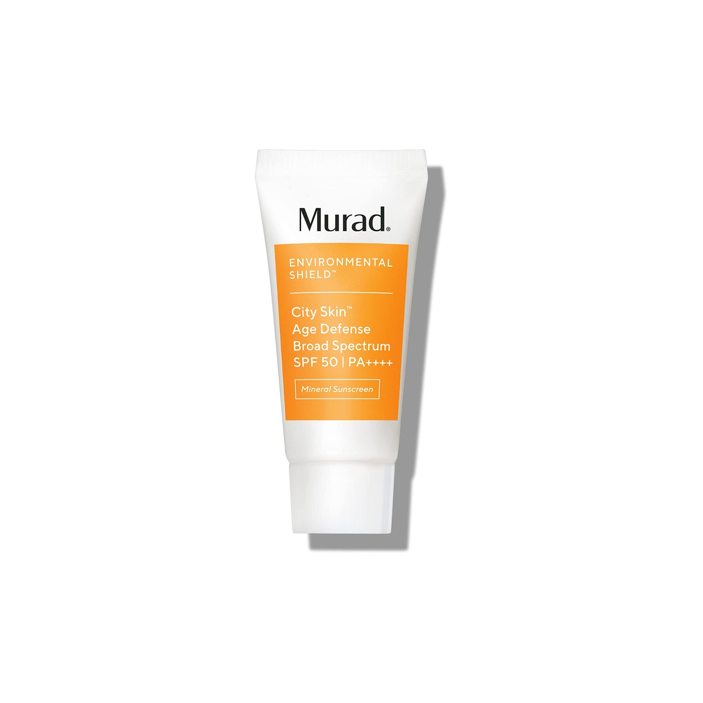 Murad City Skin Age Defense Broad Spectrum SPF 50 - Environmental Shield 100% Mineral Sunscreen - Blue Light Defense - SPF 50 Sunscreen - Light Sunscreen for Face, Travel 0.6 Fl Oz