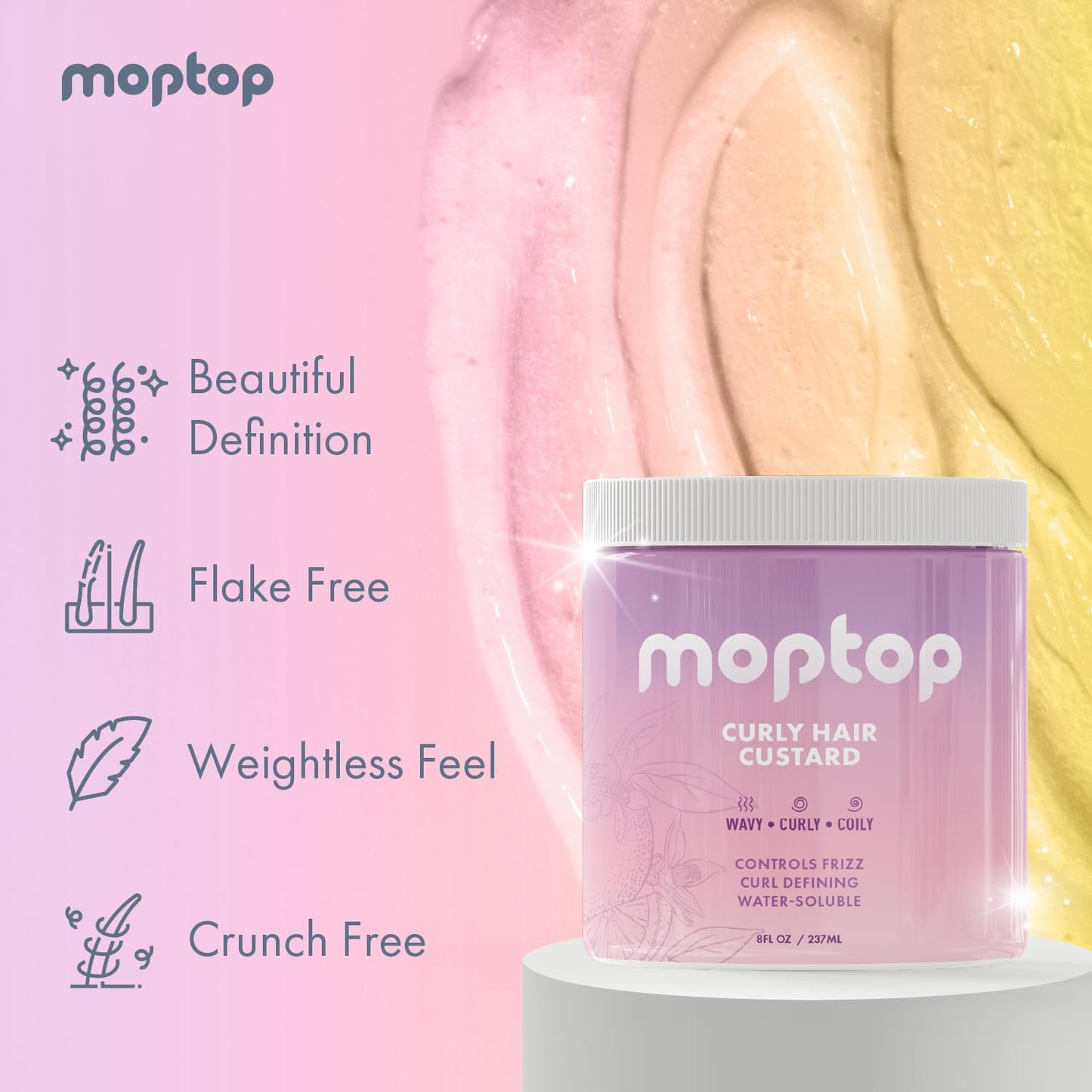 MopTop Curly Hair Gel + Mongongo Oil, Frizz-Free Bundle for Soft, Defined Curls & Waves - No Crunch or Flakes, Natural Ingredients for All Curl Textures