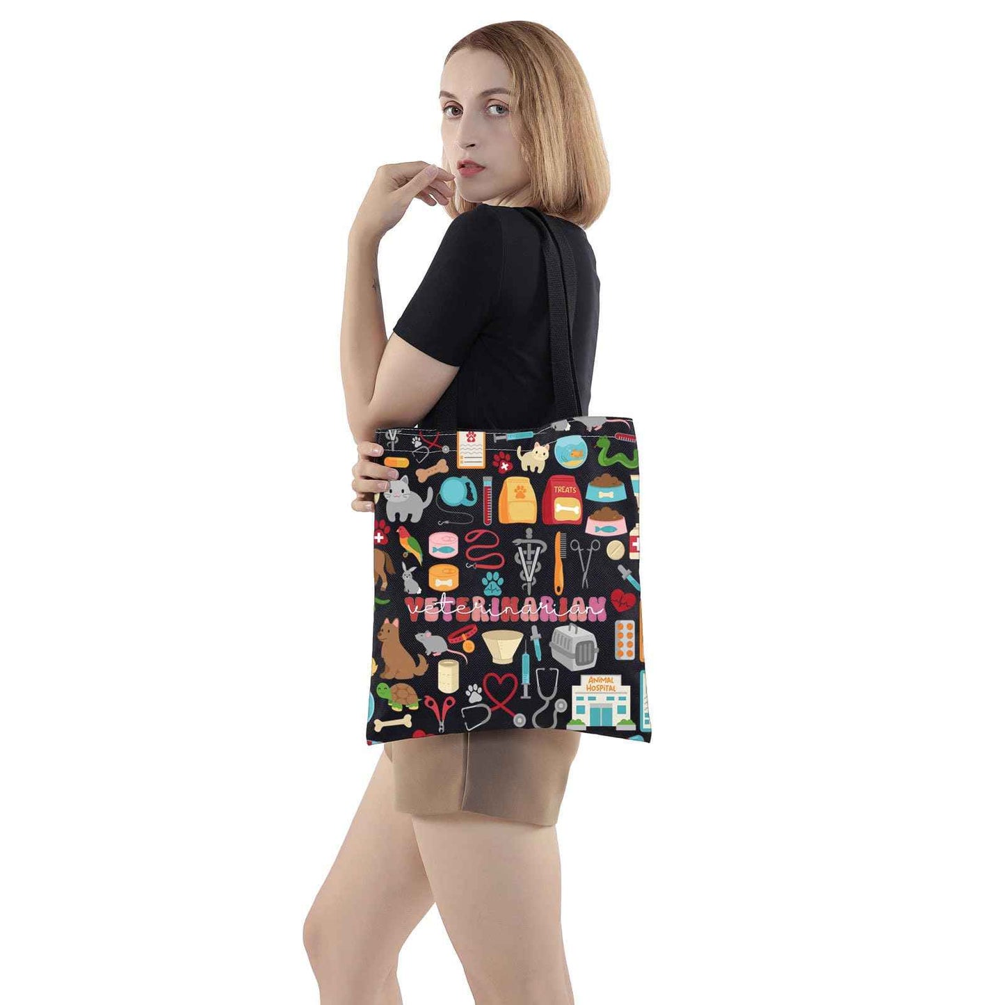 WZMPA Funny Veterinarian Cosmetic Bag Vet Tech Gift Veterinary Survival Kit Vet Appreciation Gift (Veterinarian-T BL)
