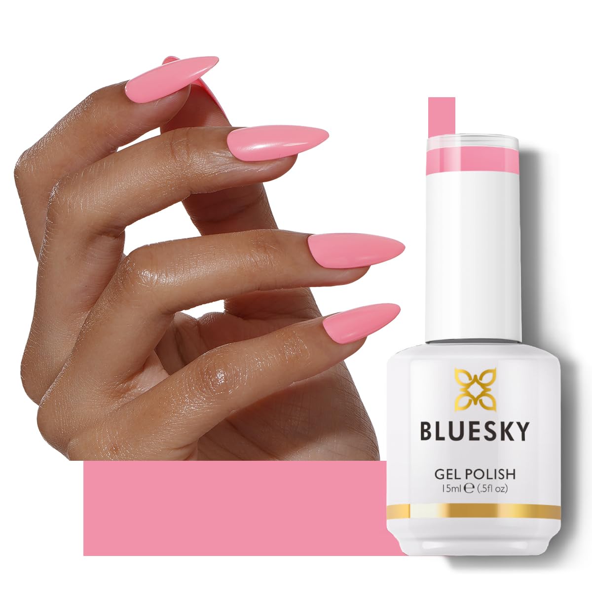 BLUESKY Gel Polish for Nails Color Pink Fragrant, Salon Manicure Single Bottle, Long Lasting&Chip Resistant,15ml,80511P/ROSEBUD